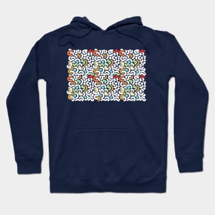 wavey colorful pattern Hoodie